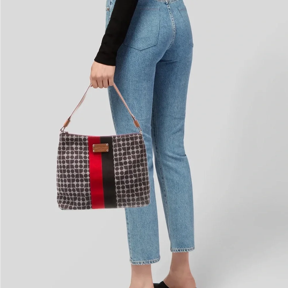 kate spade Black & Red Patterned Hobo Shoulder Bag